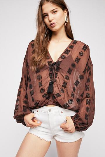 You And Me Embroidered Top By Free People